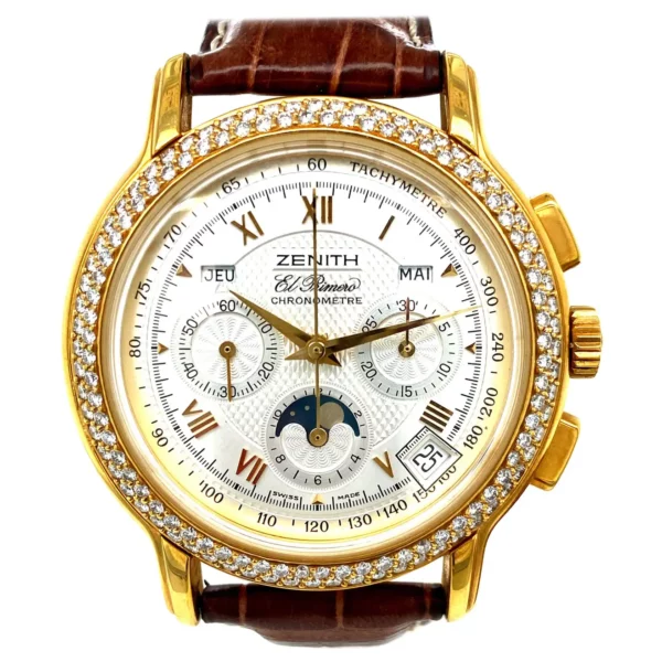 Zenith El Primero Chronomaster Chronograph BNIB циферблат с бриллиантами.