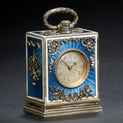Миниатюрные эмалированные часы Belle Époque, 1910 год. Братья Лаклош. (производитель МБ).