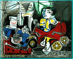 Картина Пабло Пикассо «Клод и Палома в детстве», 1950 год.