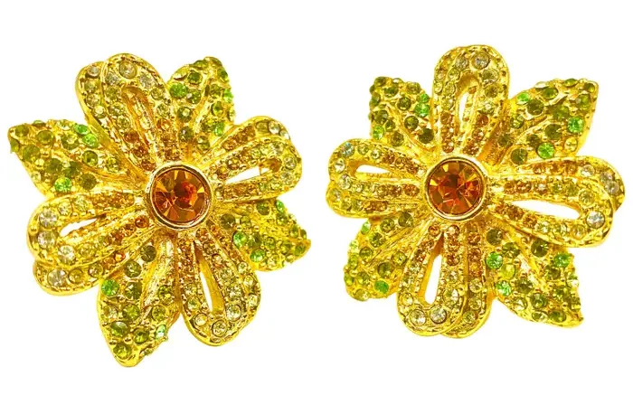 Винтажные серьги Escada Flower, 1980-е годы.