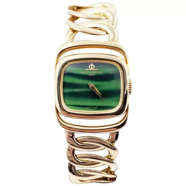 Baume & Mercier Beautiful Ref 38305 Циферблат из зеленого малахита, желтое золото 18 карат.