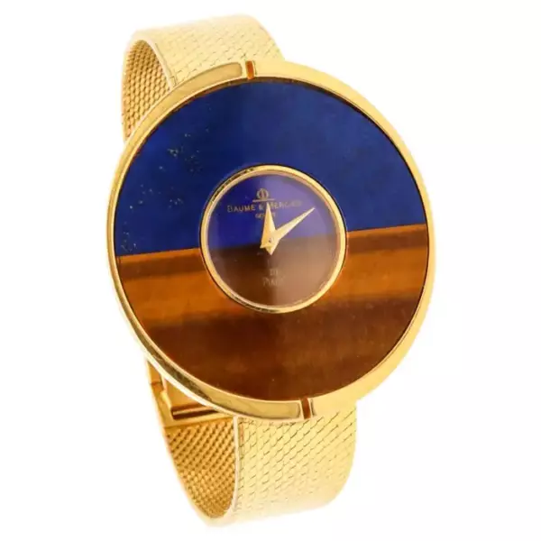 Baume & Mercier Piaget 1970 Наручные часы с браслетом в стиле ретро, ​​18 карат, с лазуритом.