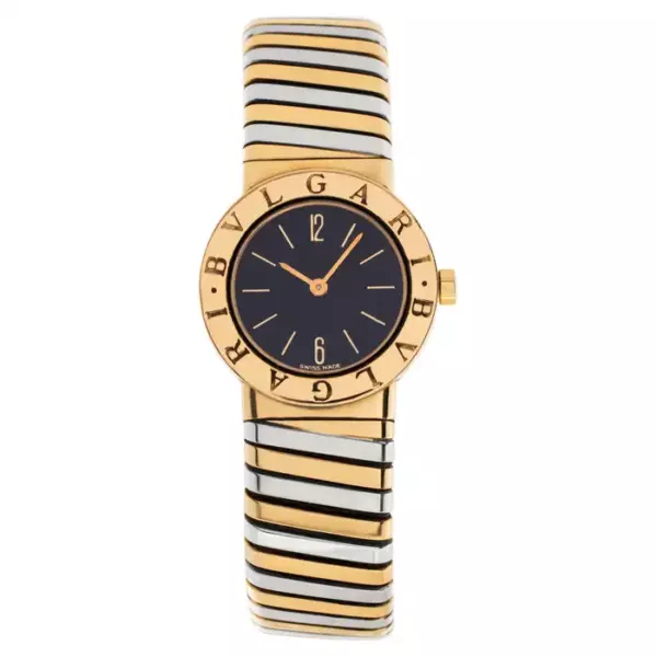 Bvlgari Tubogas из 18 каратного белого и желтого золота. Кварц.