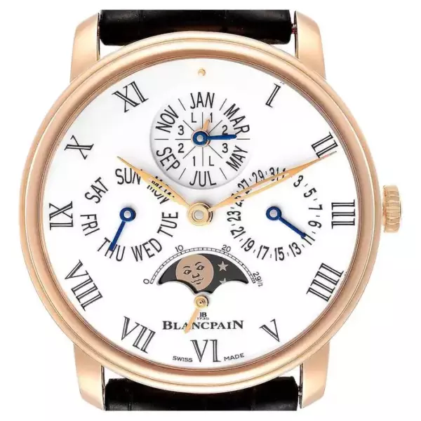 Часы Blancpain Villeret Perpetual Calendar 8 Days из розового золота 6659 Box Card. Автоматический механизм с автоподзаводом.
