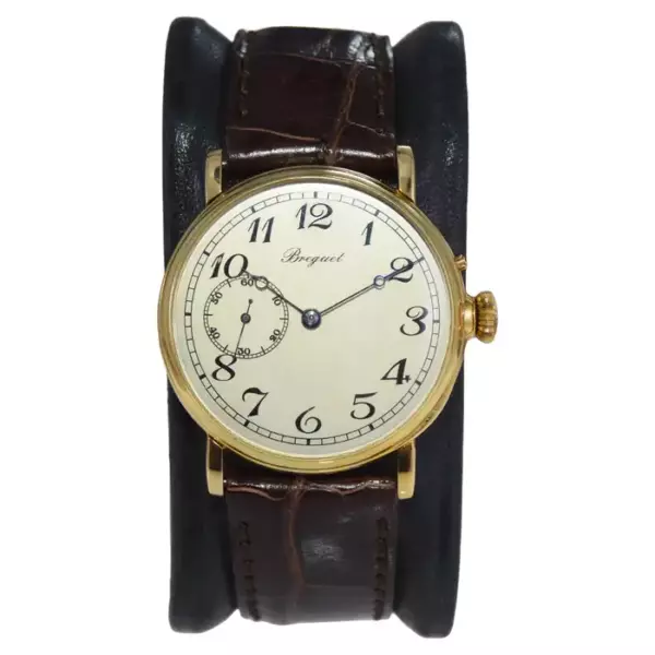 Часы Breguet с ручным заводом и булавками из желтого золота, около 1900 х годов.