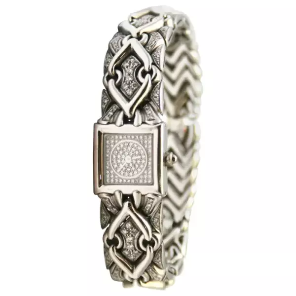 Часы Bvlgari Trika, белое золото и бриллиантовое паве, Bulgari.