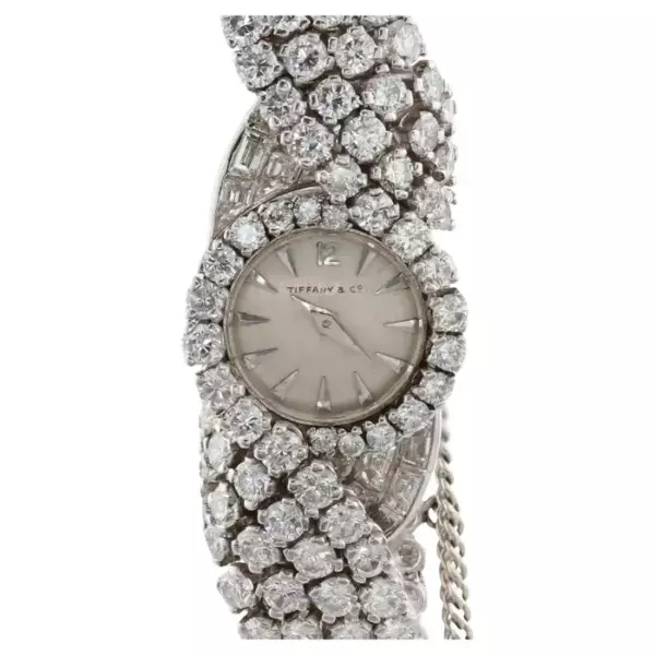 Часы TIFFANY & CO. BLANCPAIN с платиновым браслетом и бриллиантами, 1960 е годы.