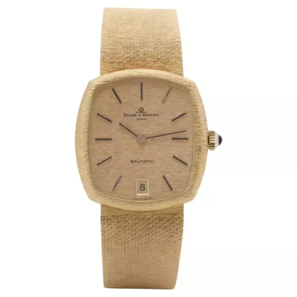 Мужские наручные часы Baume & Mercier из желтого золота 18 карат.