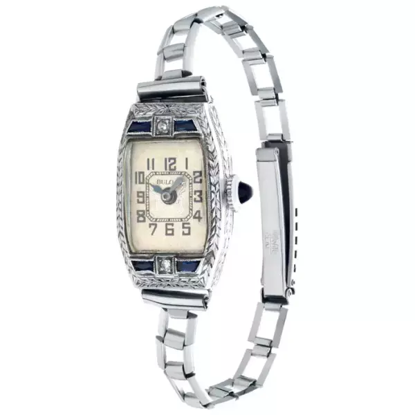 Наручные часы Bulova Classic из 14 каратного белого золота. Наручные часы Bulova Classic из 14 каратного белого золота.