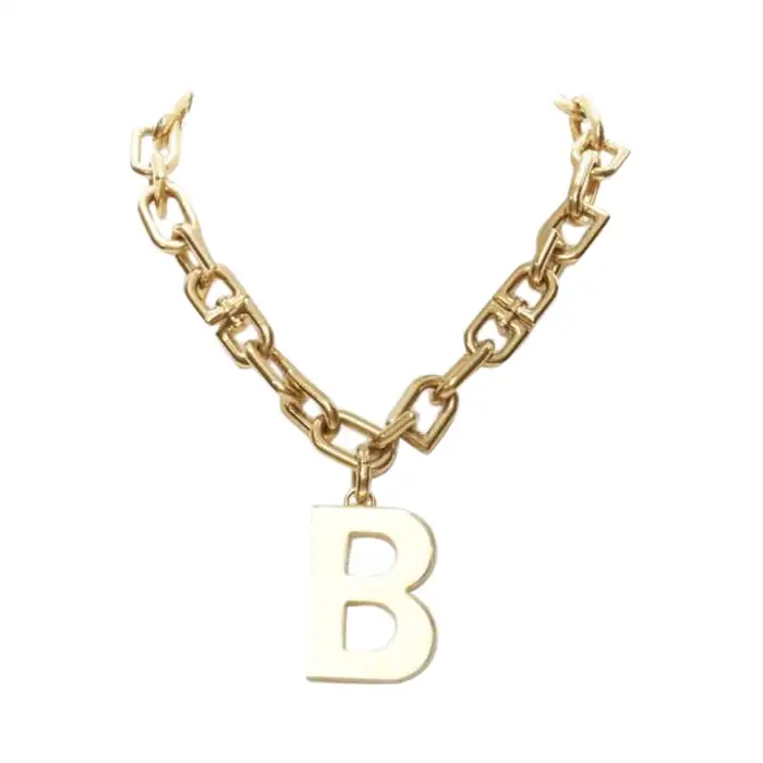 новое короткое колье BALENCIAGA Demna Big B Chain, золотая массивная цепочка. новое короткое колье BALENCIAGA Demna Big B Chain, золотая массивная цепочка.