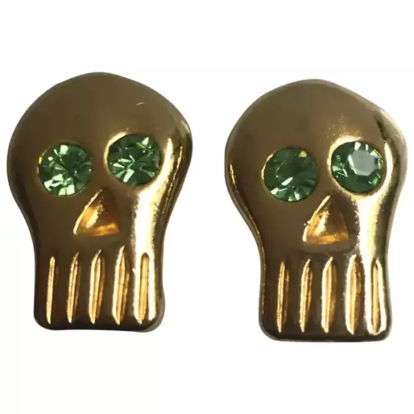 Серьги BillyBoy Surreal Bijoux 1980 х годов с зелеными кристаллами и черепом. Серьги BillyBoy Surreal Bijoux 1980 х годов с зелеными кристаллами и черепом.