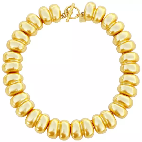 Винтажное массивное колье чокер с позолоченными звеньями от Anne Klein, 1980 е годы.