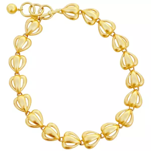 Винтажное позолоченное ажурное колье сердечко от Anne Klein, 1980 е годы.