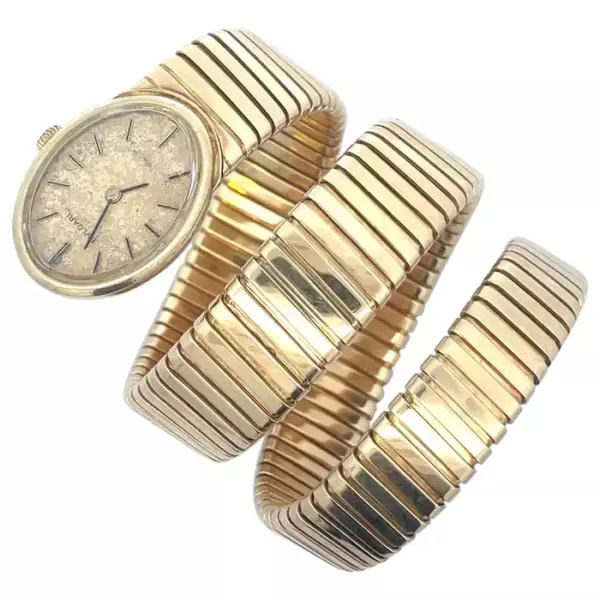 Винтажные часы Bulgari Serpenti Tubogas с браслетом из 18 каратного золота Juvenia с овальным циферблатом. 2