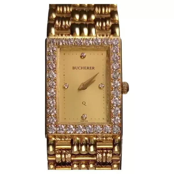 Женские часы Bucherer из 18 каратного золота с бриллиантами. Женские часы Bucherer из 18 каратного золота с бриллиантами.