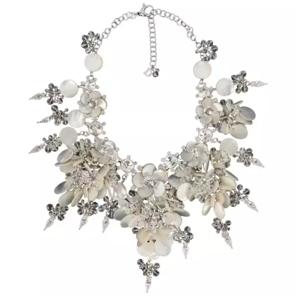Серебристое металлическое колье Christian Dior, 2005 г.