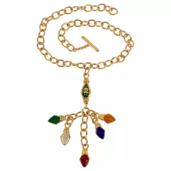 Золотое металлическое колье Chanel, весна, 1995 г.2