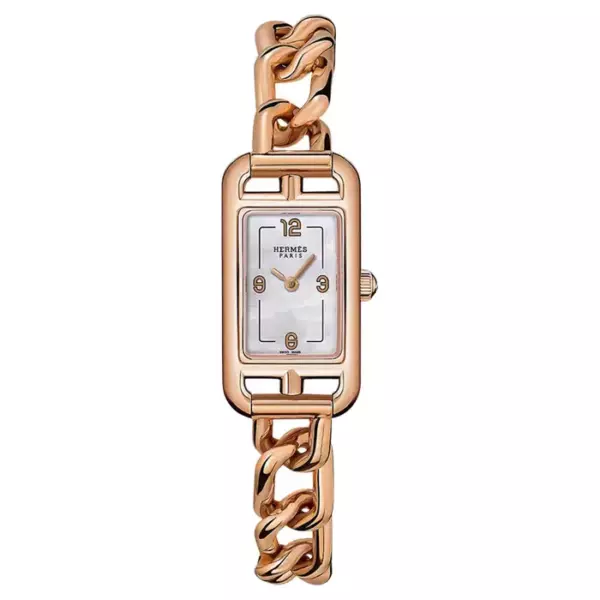 Часы Hermes Nantucket, розовое золото 18 карат, маленькая модель. Часы Hermes Nantucket, розовое золото 18 карат, маленькая модель.