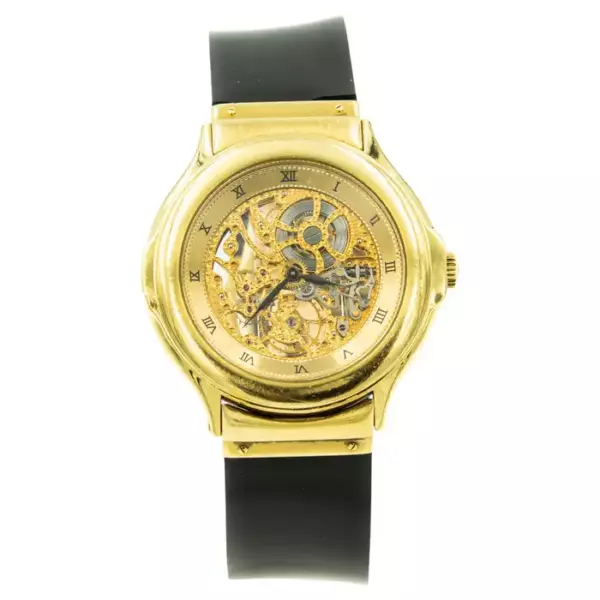 Часы Hublot унисекс MDM Skeleton из желтого золота 18 карат, ограниченная серия Арт. 1512,3. Часы Hublot унисекс MDM Skeleton из желтого золота 18 карат, ограниченная серия Арт. 1512,3.