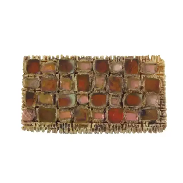 Брошь Line Vautrin Talosel and Mirrors с геометрической мозаикой. Брошь Line Vautrin Talosel and Mirrors с геометрической мозаикой.