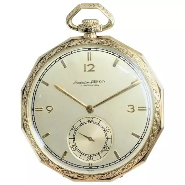 Карманные часы I.W.C International Watch Company из желтого золота, 1930 е годы.