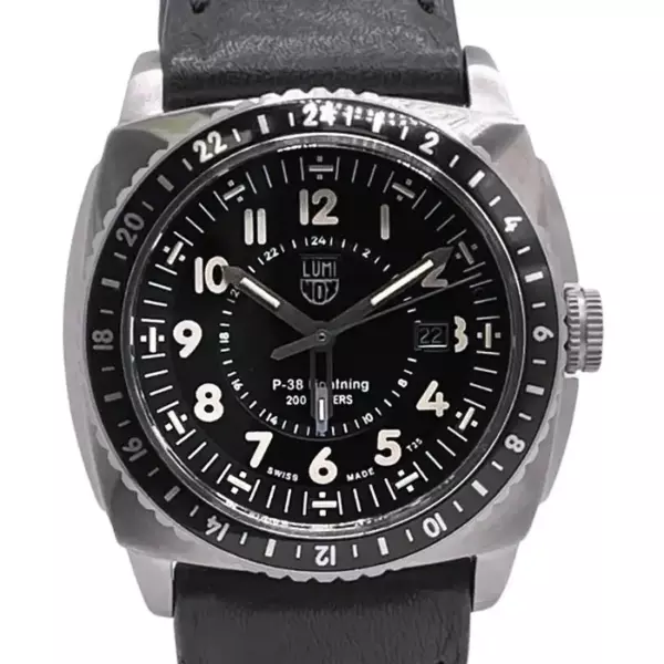 Luminox P 38 Lightning Air Steel с черным циферблатом Мужские кварцевые часы XA.9421. Luminox P 38 Lightning Air Steel с черным циферблатом Мужские кварцевые часы XA.9421.