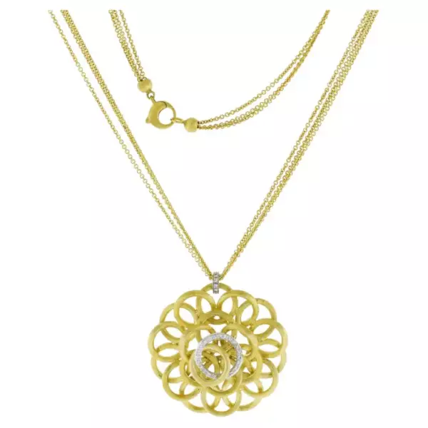 Ожерелье Marco Bicego Jaipur с подвеской из золота и бриллиантов. Ожерелье Marco Bicego Jaipur с подвеской из золота и бриллиантов.