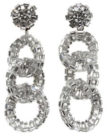 Пара сережек клипс Coppola e Toppo Shoulder Duster Crystal, около 1960 х годов.