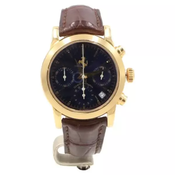Подержанные мужские часы Girard Perregaux Chronograph Ferrari из желтого золота 18 карат 8020.