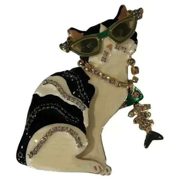Винтажная знаковая дизайнерская брошь с подписью в отеле Ritz Kitty Cat, брошь булавка.
