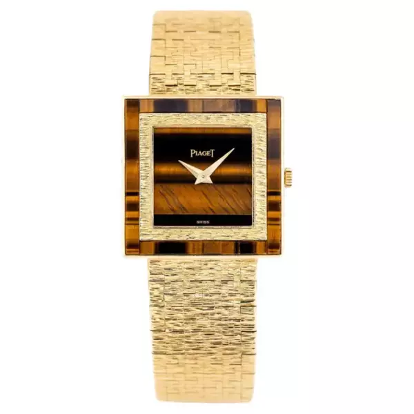 Циферблат и безель Piaget «Тигровый глаз», 1970 е годы, желтое золото 18 карат, 25 мм.