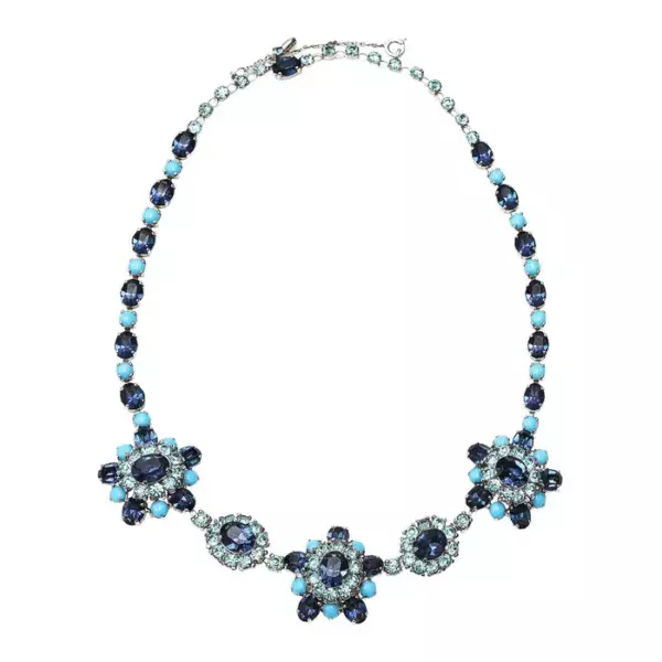 Колье Christian Dior Mitchel Maer 1950 х годов с бирюзовым синим.