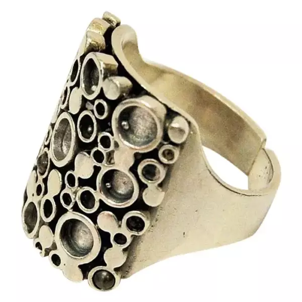 Норвежское серебряное кольцо с кругами работы Марианны Берг для Uni David Andersen, 1960 е.
