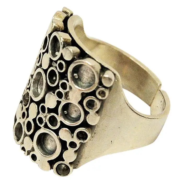 Норвежское серебряное кольцо с кругами работы Марианны Берг для Uni David Andersen, 1960 е.