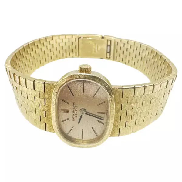 PATEK PHILIPPE Ellipse Женские механические наручные часы из желтого золота 18 карат.