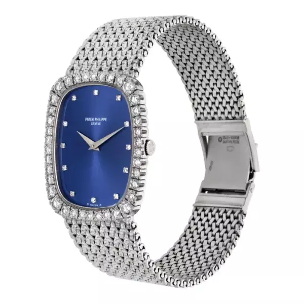 Patek Philippe Наручные часы Ellipse из белого золота 18 карат с ручным управлением.