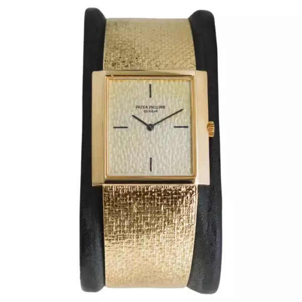 Patek Philippe Ультратонкие деловые часы из 18 каратного золота, около 1980 х годов.