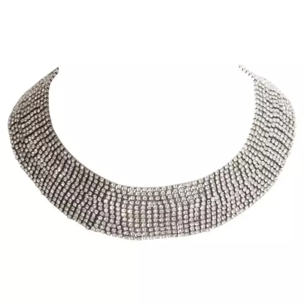 Винтажное колье Pauline Trigere Diamante с широким воротником, около 1980 х годов.