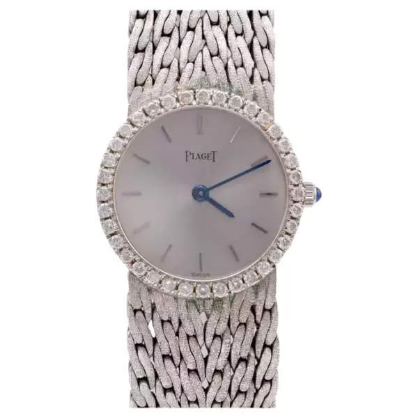 Винтажные часы Piaget из белого золота 18 карат с бриллиантами.