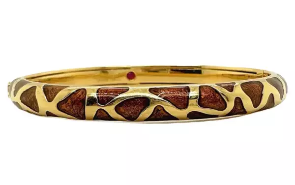 Браслет Roberto Coin Giraffe Safari 18kt YG Коричневая эмаль. Браслет Roberto Coin Giraffe Safari 18kt YG Коричневая эмаль.