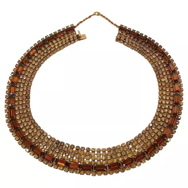 Couture DiorDesigner WesternГерманияMaxMuller ЦитринЗолотое колье чокер с кристаллами.