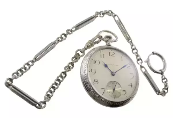 Карманные часы South Bend Open Face Gold Filled с оригинальным посеребренным циферблатом 1900 г.