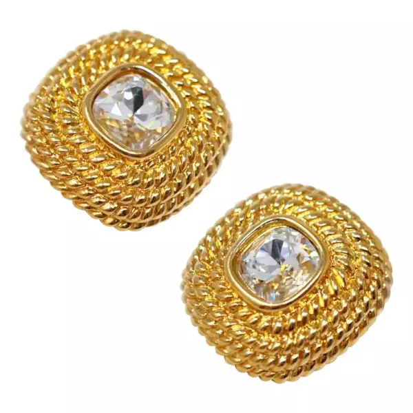 Крупные серьги с позолоченными кристаллами Swarovski от Swarovski, подписанные. Крупные серьги с позолоченными кристаллами Swarovski от Swarovski, подписанные.