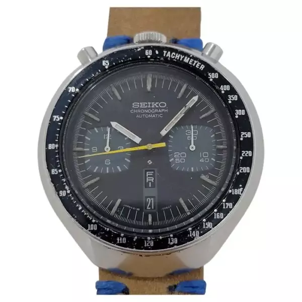 Мужские часы Seiko 5 Sports 6138 0049 Bullhead с автоматическим хронографом 1970 х годов RA373.
