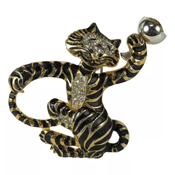Очаровательный клип Silson Festive Tiger с колпачком для духов в бокале для мартини.