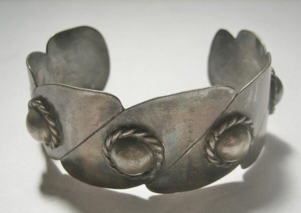 Серафин Моктесума, 1930 е годы, Мексика, Такско, серебро 980 пробы, браслет манжета.