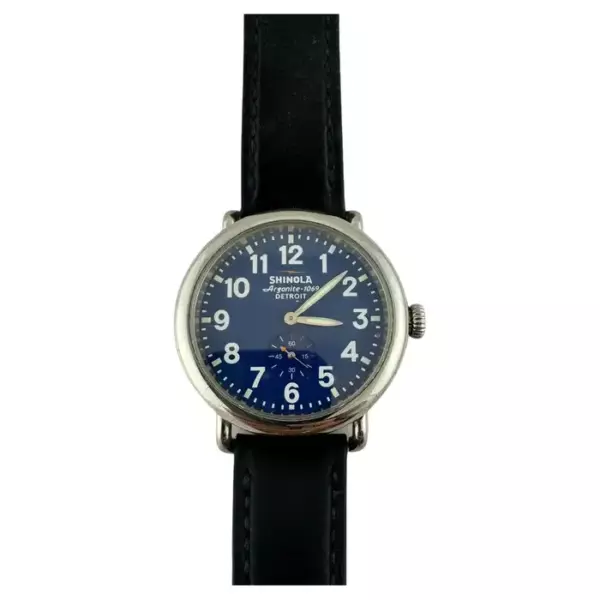 Shinola Argonite 1069 Мужские часы Detroit с кварцевым синим циферблатом #18687
