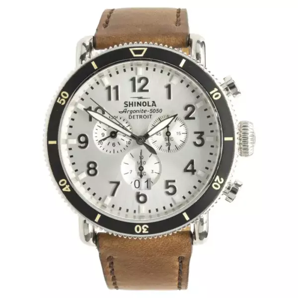Shinola Runwell Sport Chrono 48 из нержавеющей стали Shinola Runwell Sport Chrono 48 из нержавеющей стали