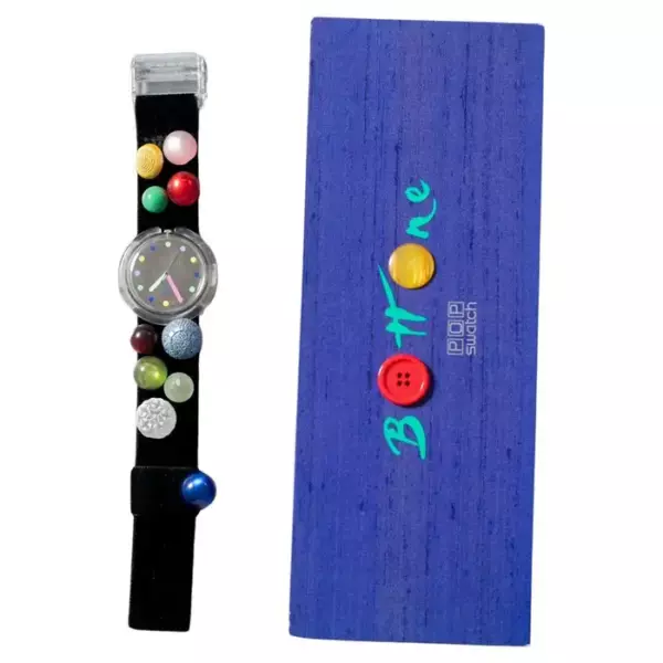 Swatch POP Special BUTTON PWK153 Ограниченная серия коллекционных NOS.