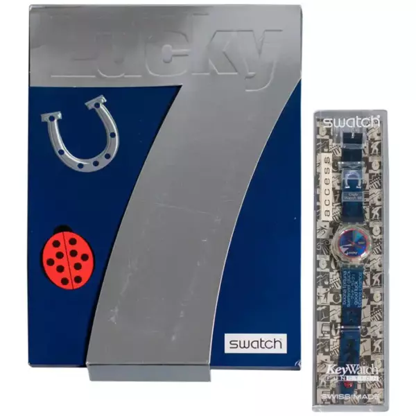Винтажные часы Swatch SKZ116 Lucky 7, 1998 год, оригинальная коробка.